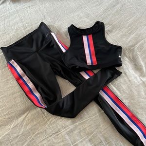 Womens Nike Dri Fit Workout Set-Sports Bra & Leggings